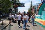 AEG employees marched alongside the company’s float during the 55th Annual LA Pride celebration on June 8, 2025. 